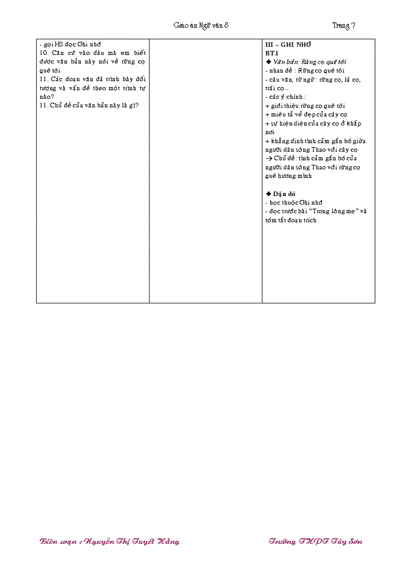 image for page Giáo án ngữ văn 8 HKI 1