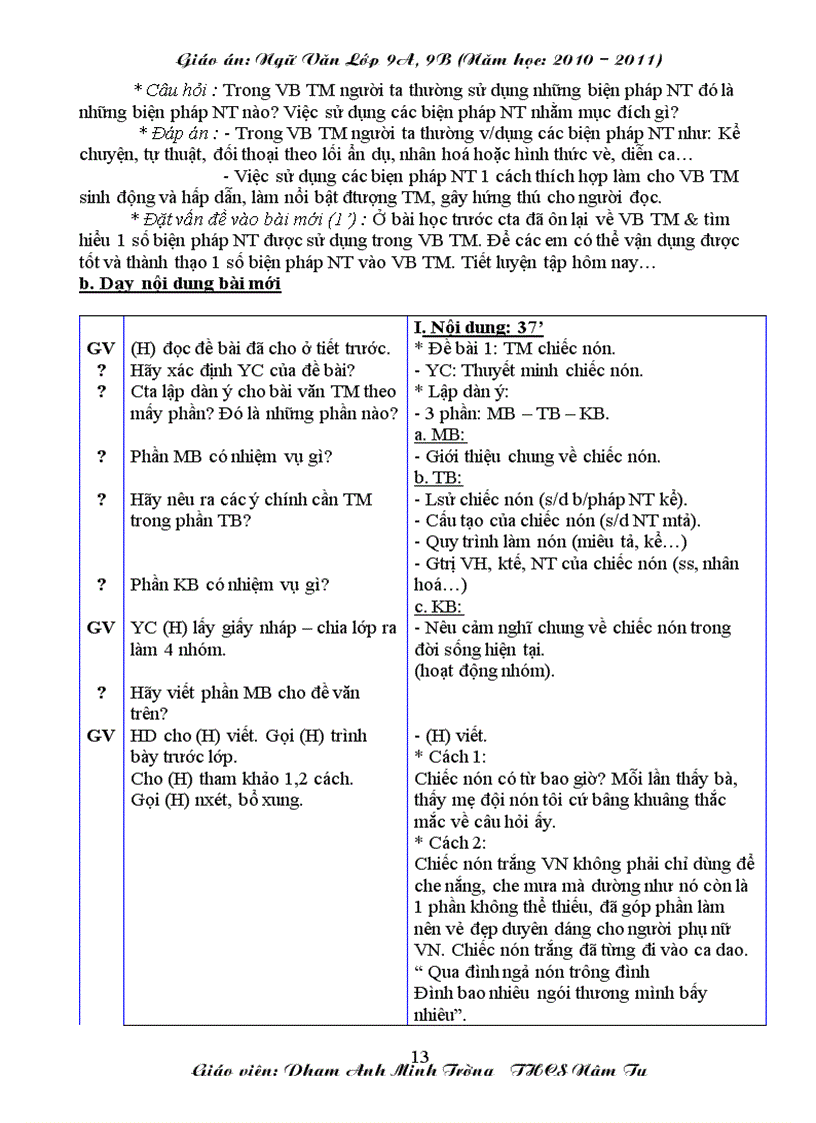 image for page Giáo án ngữ văn 9 học kì I