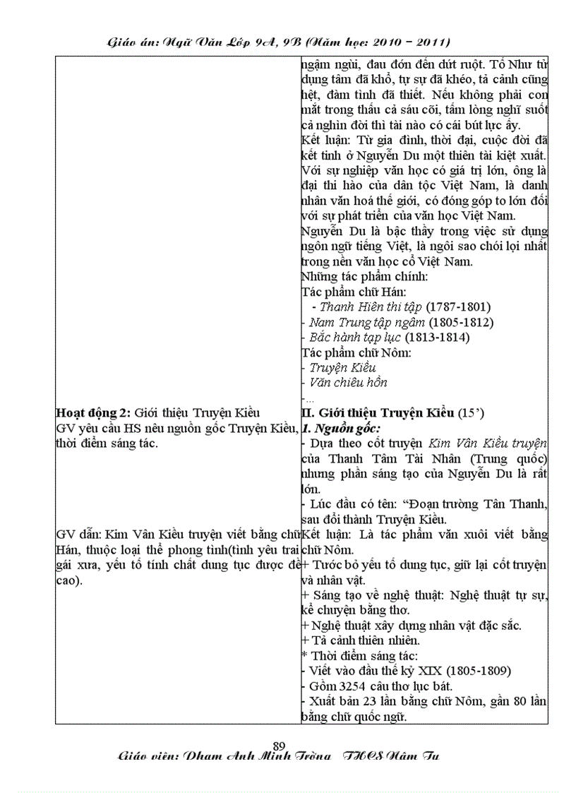 image for page Giáo án ngữ văn 9 học kì I