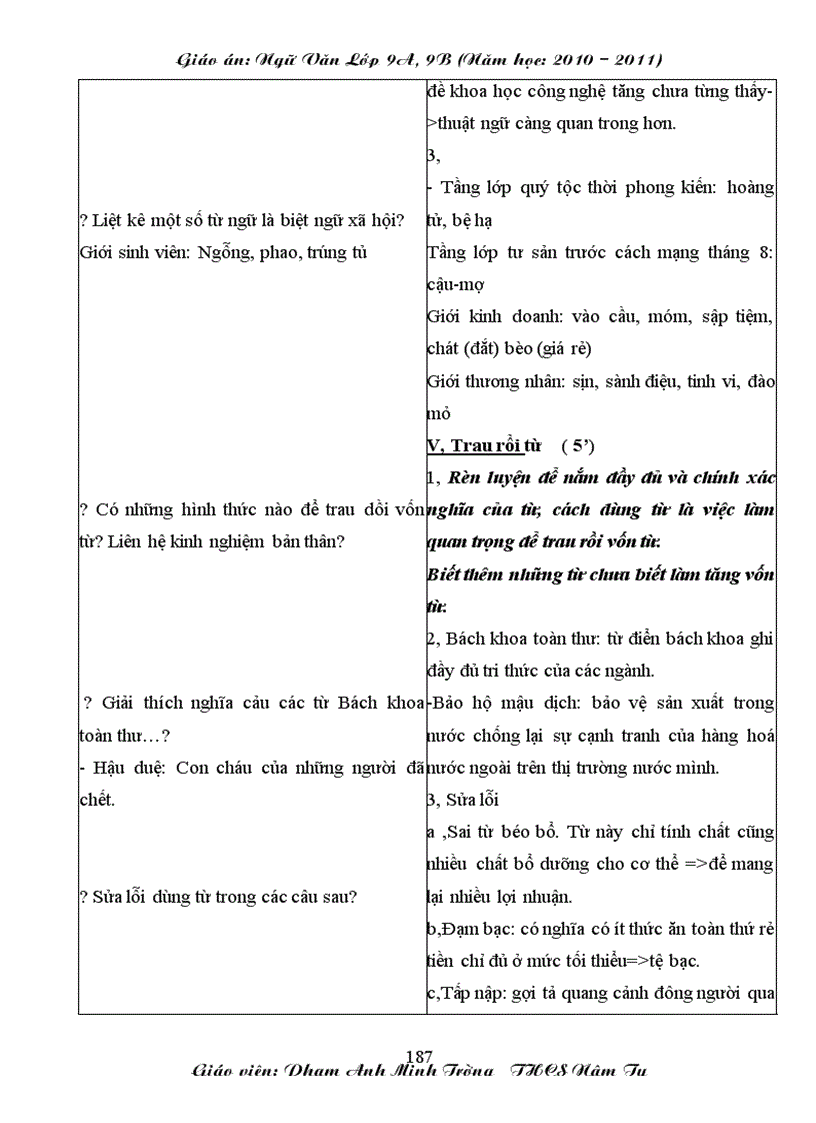 image for page Giáo án ngữ văn 9 học kì I