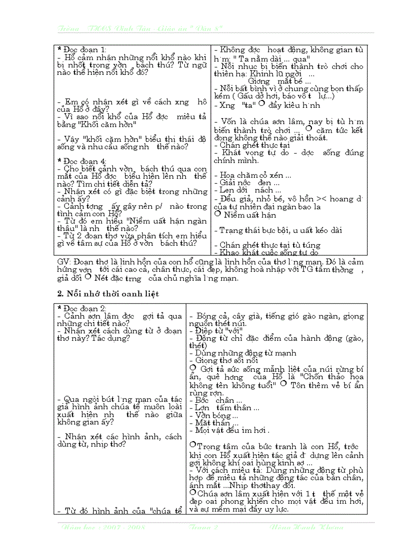 image for page Giáo án ngữ văn lớp 8 học kì II