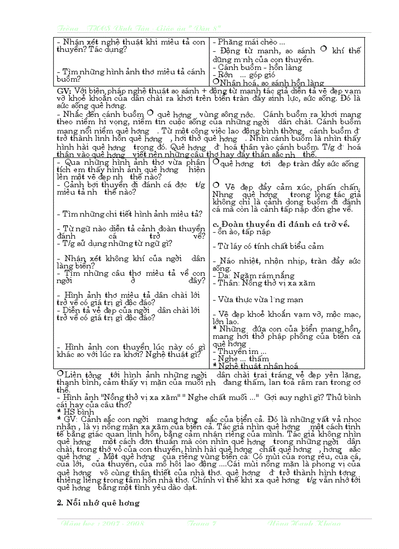 image for page Giáo án ngữ văn lớp 8 học kì II