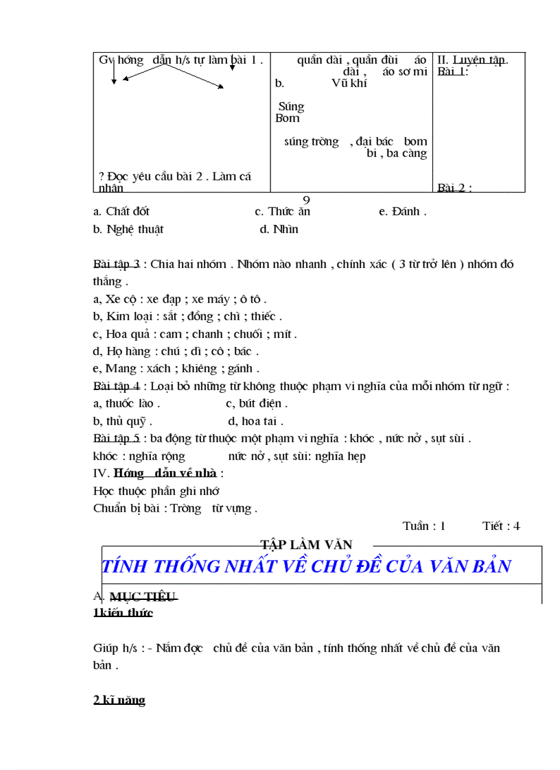 image for page Giáo án ngữ văn8 3 cột chuẩn KTKN