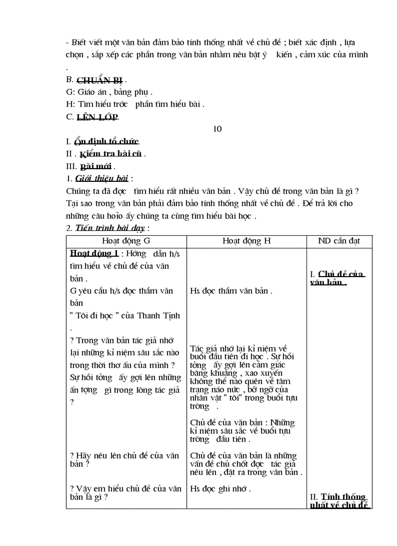 image for page Giáo án ngữ văn8 3 cột chuẩn KTKN