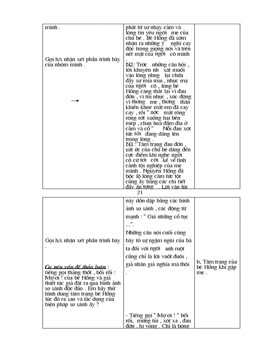 image for page Giáo án ngữ văn8 3 cột chuẩn KTKN