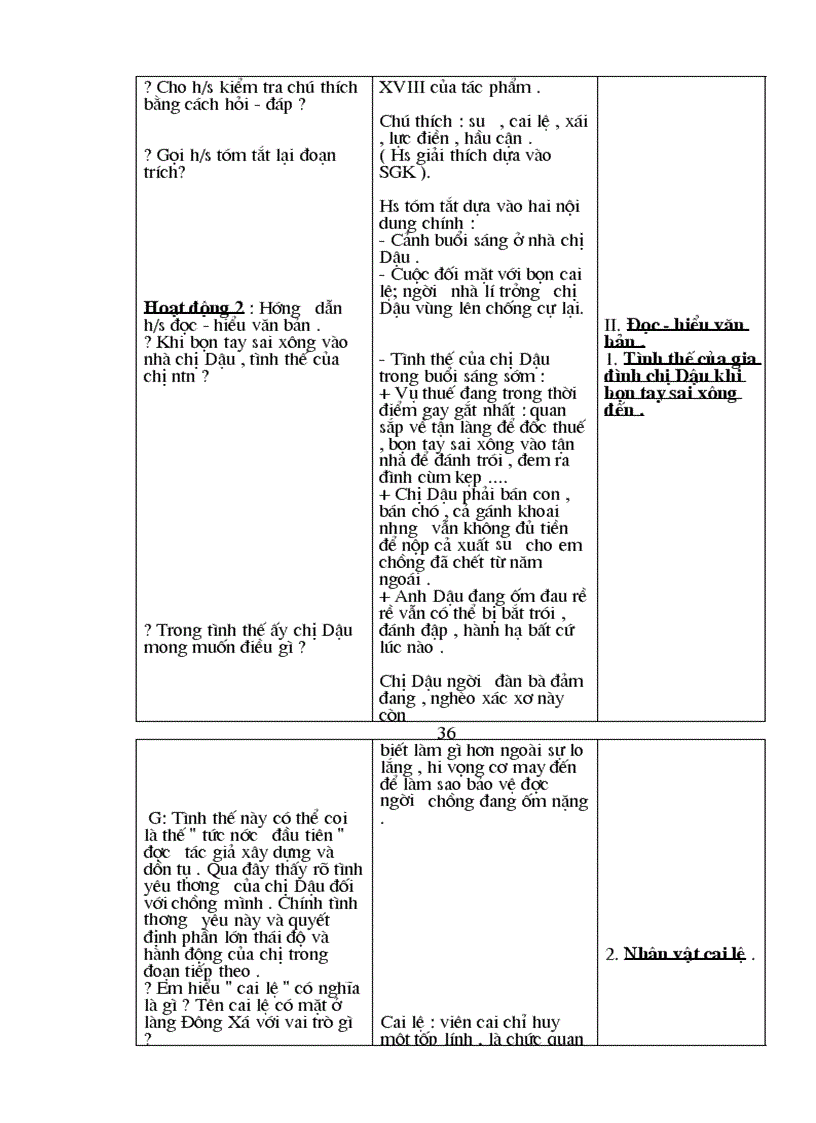 image for page Giáo án ngữ văn8 3 cột chuẩn KTKN