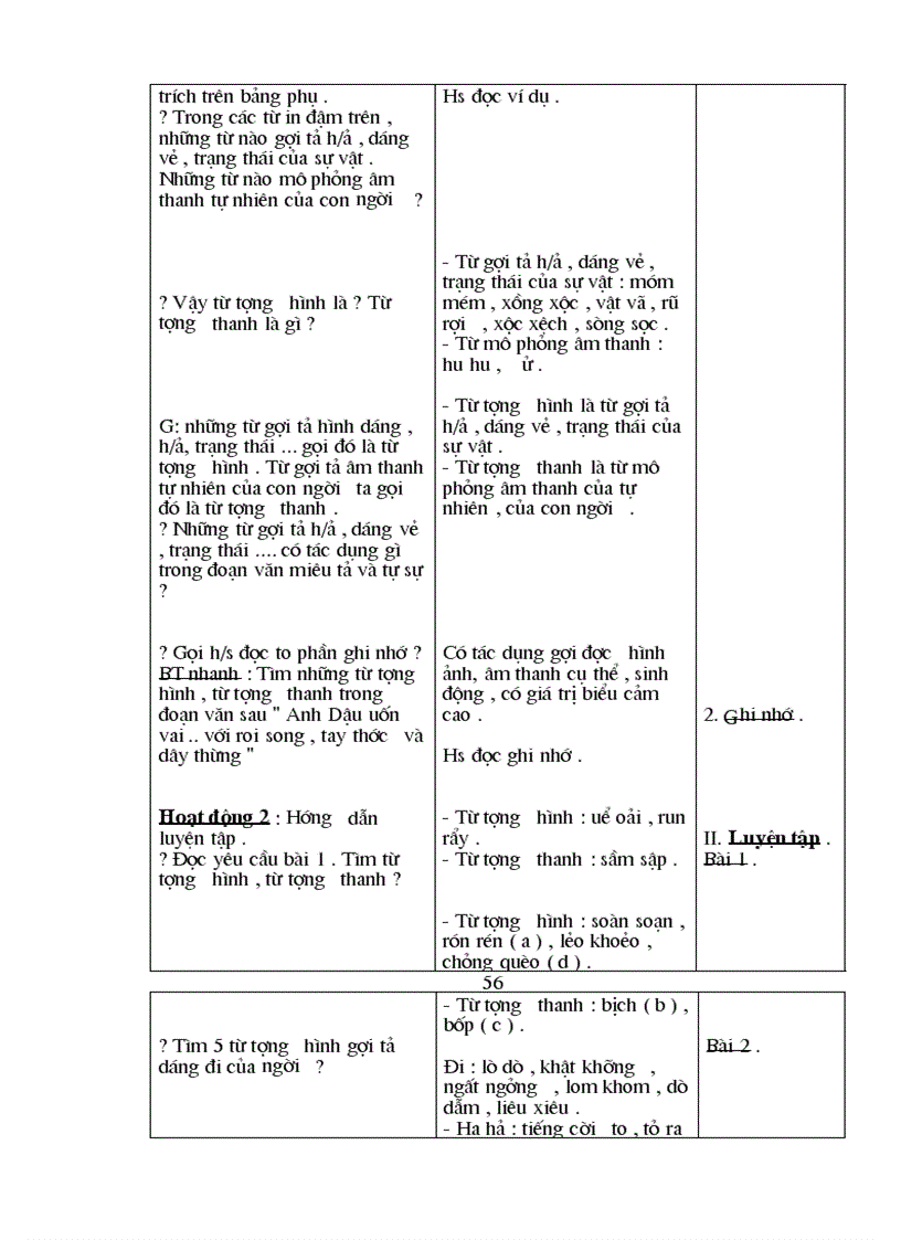 image for page Giáo án ngữ văn8 3 cột chuẩn KTKN