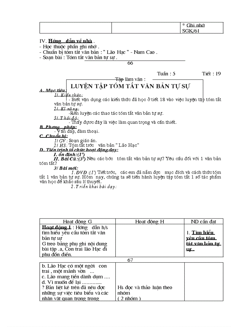 image for page Giáo án ngữ văn8 3 cột chuẩn KTKN