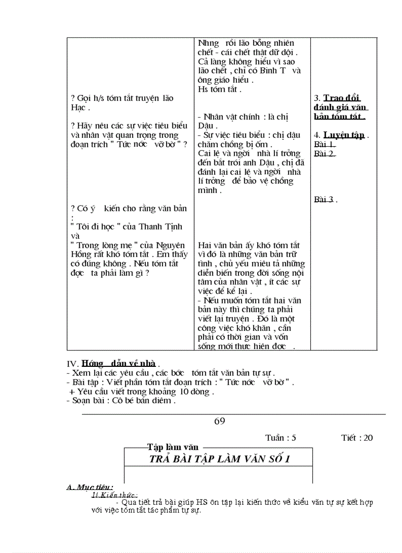image for page Giáo án ngữ văn8 3 cột chuẩn KTKN