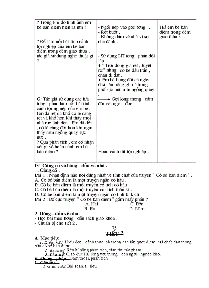 image for page Giáo án ngữ văn8 3 cột chuẩn KTKN