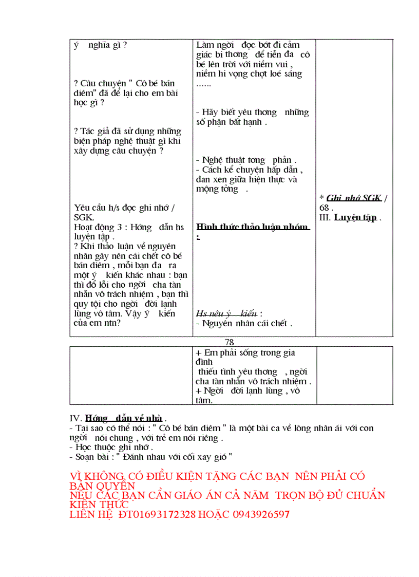 image for page Giáo án ngữ văn8 3 cột chuẩn KTKN