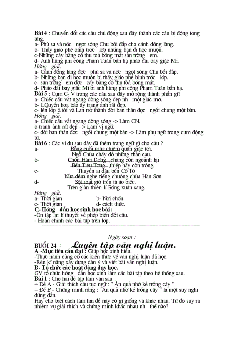 image for page Giáo án ôn tập nv7