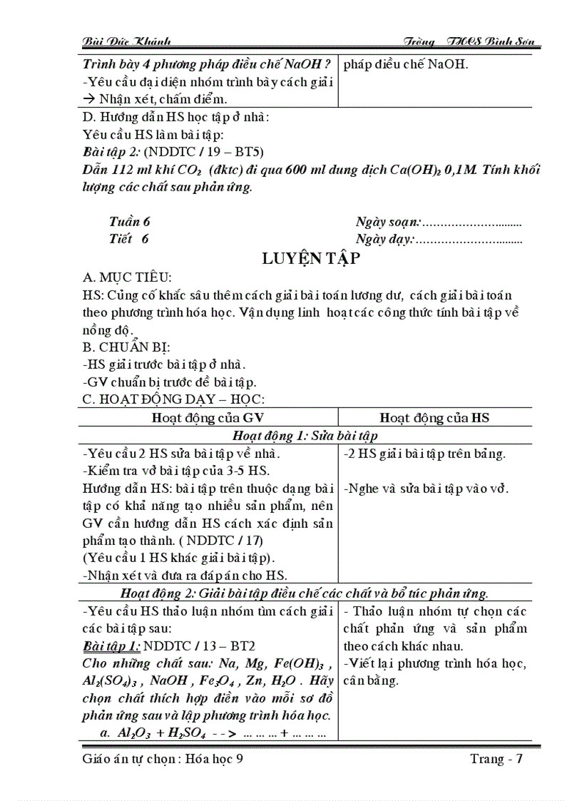 image for page Giao an tu chon Hoa 9