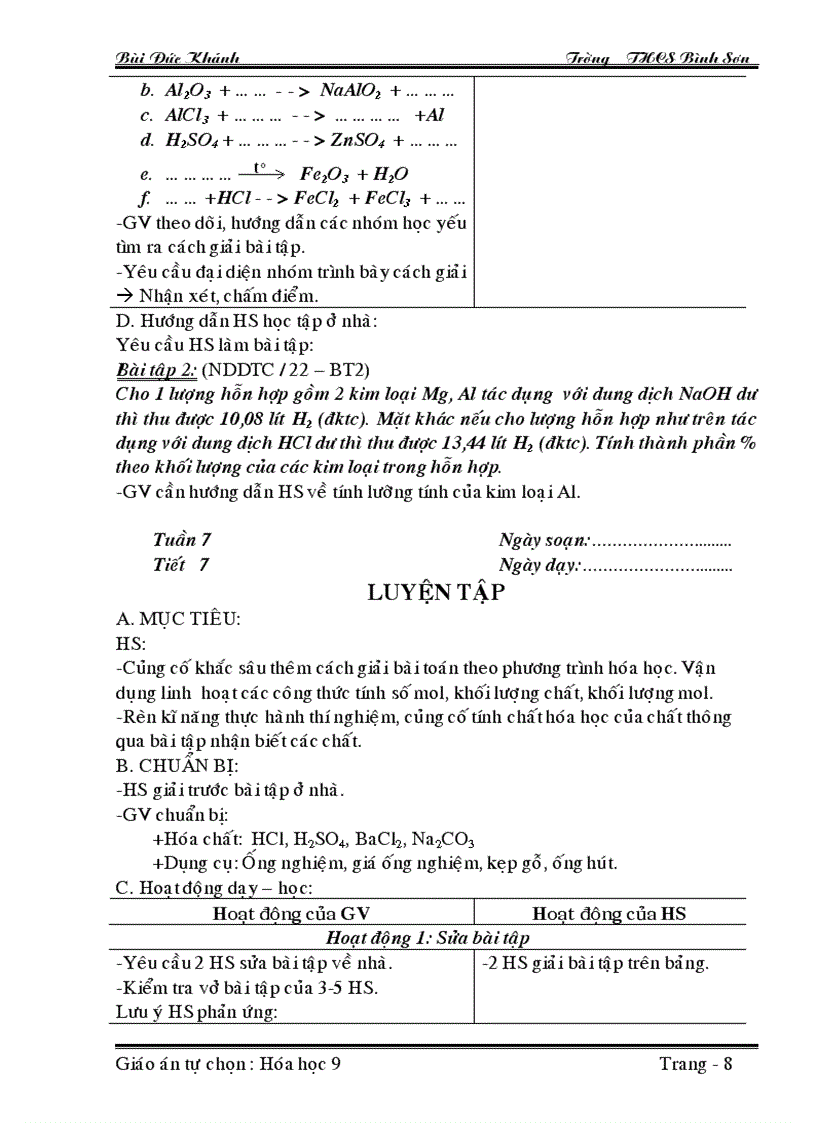 image for page Giao an tu chon Hoa 9