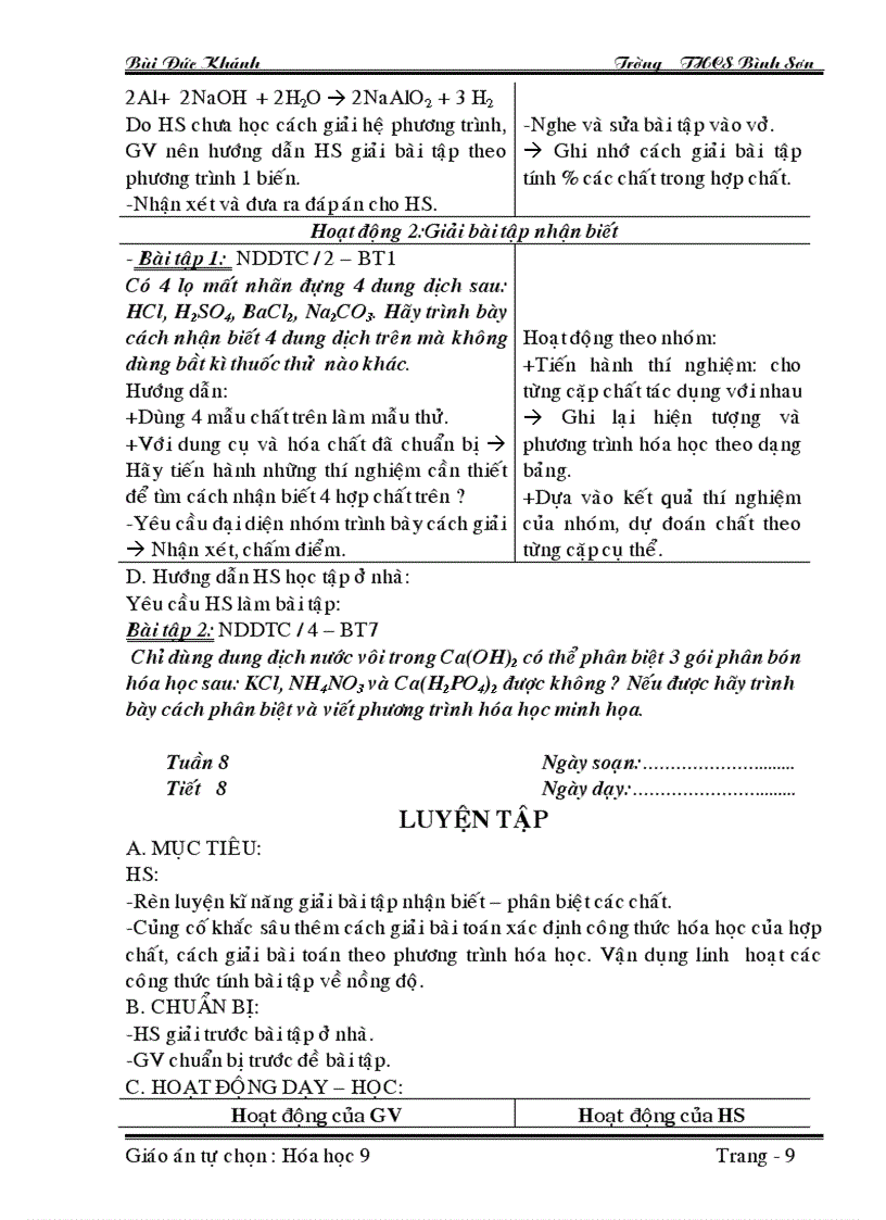 image for page Giao an tu chon Hoa 9