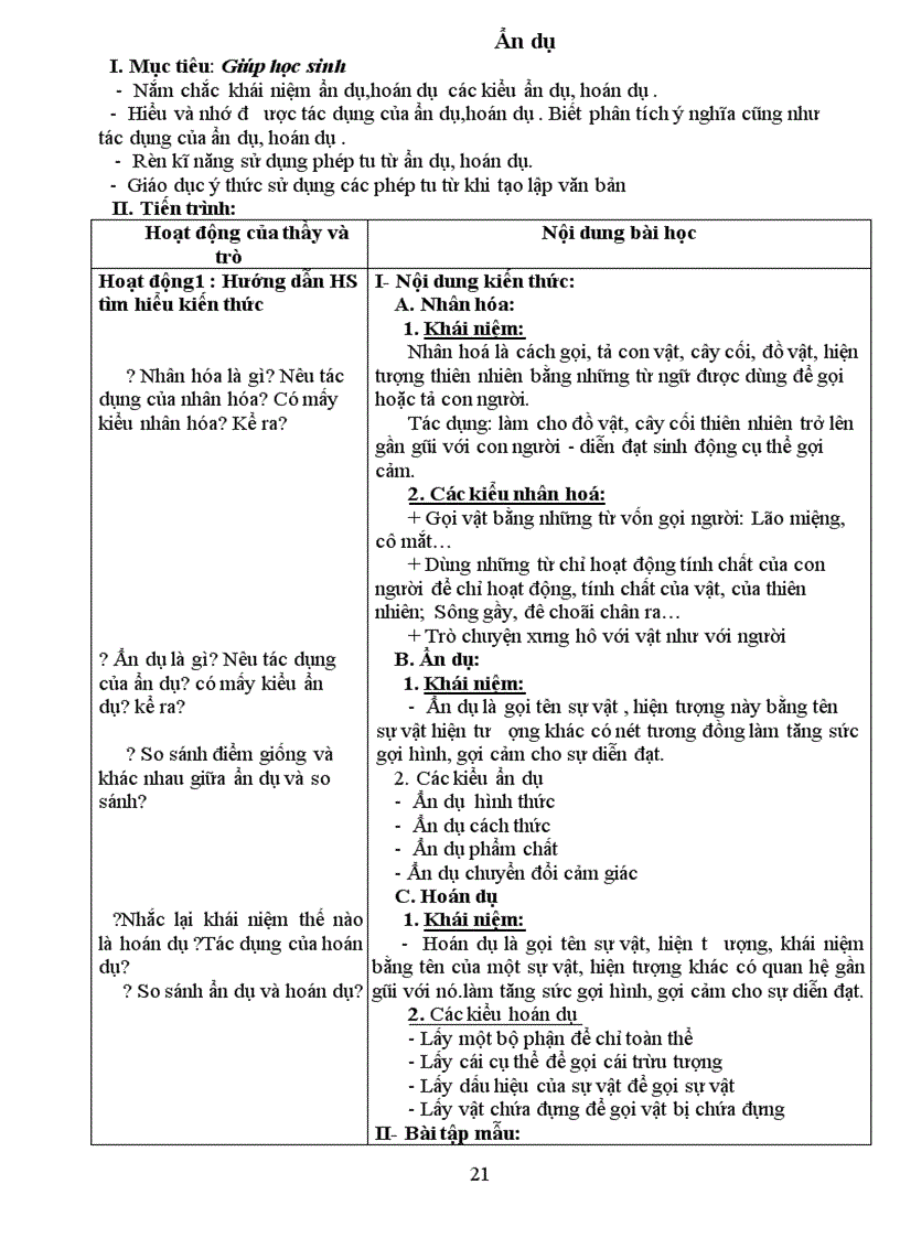 image for page Giáo án tự chọn văn 6