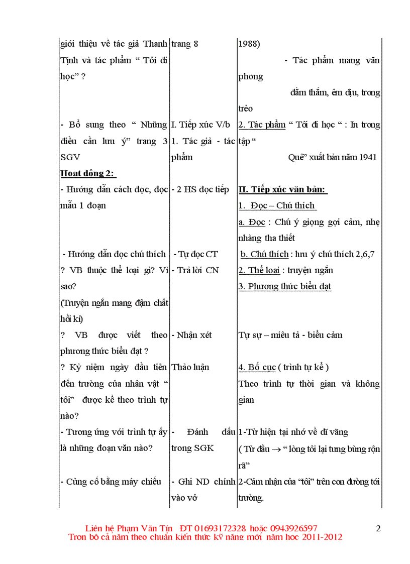 Giáo án văn 8 cả năm chuẩn mới 2011 2012