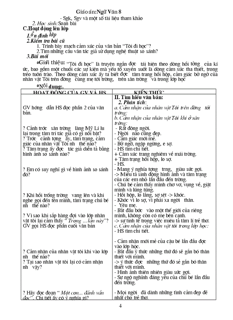 image for page Giao an Van 8 Chuan KT