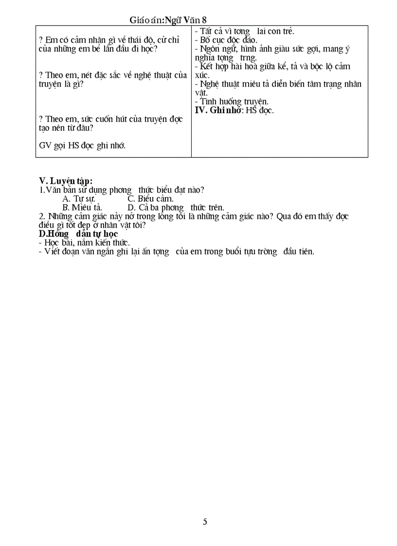 image for page Giao an Van 8 Chuan KT