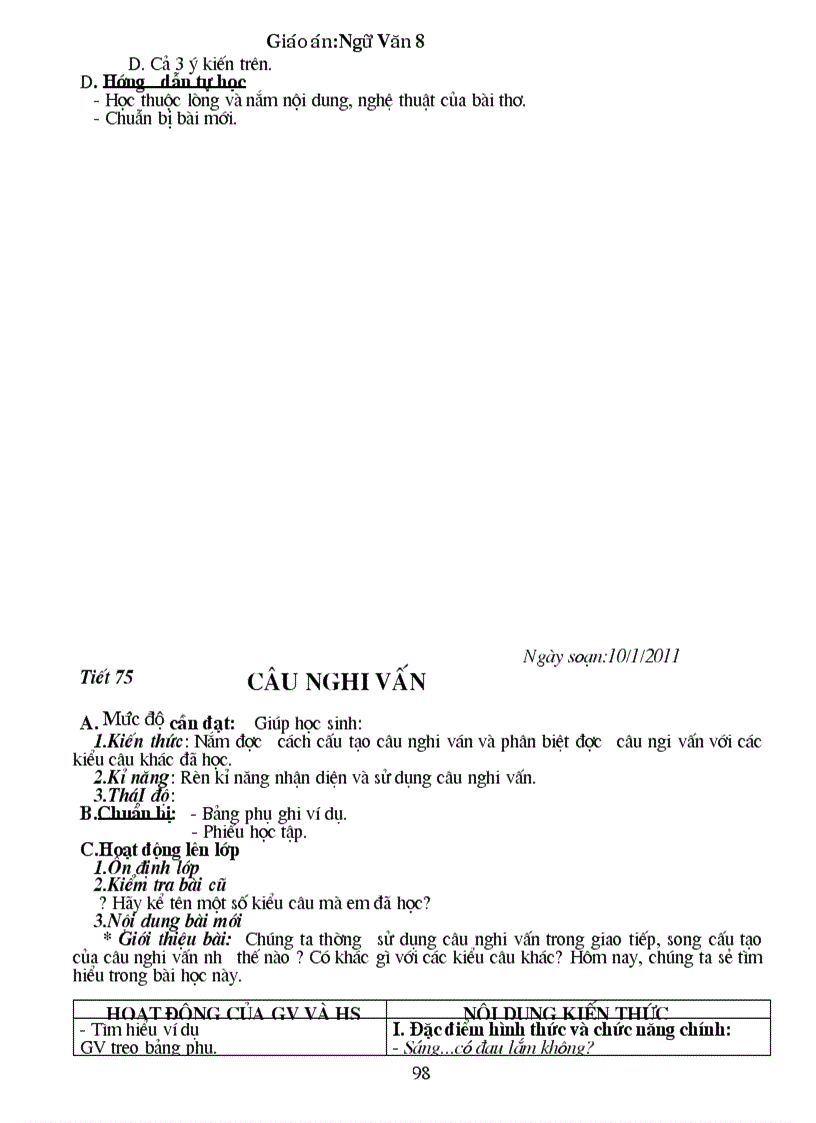 image for page Giao an Van 8 Chuan KT