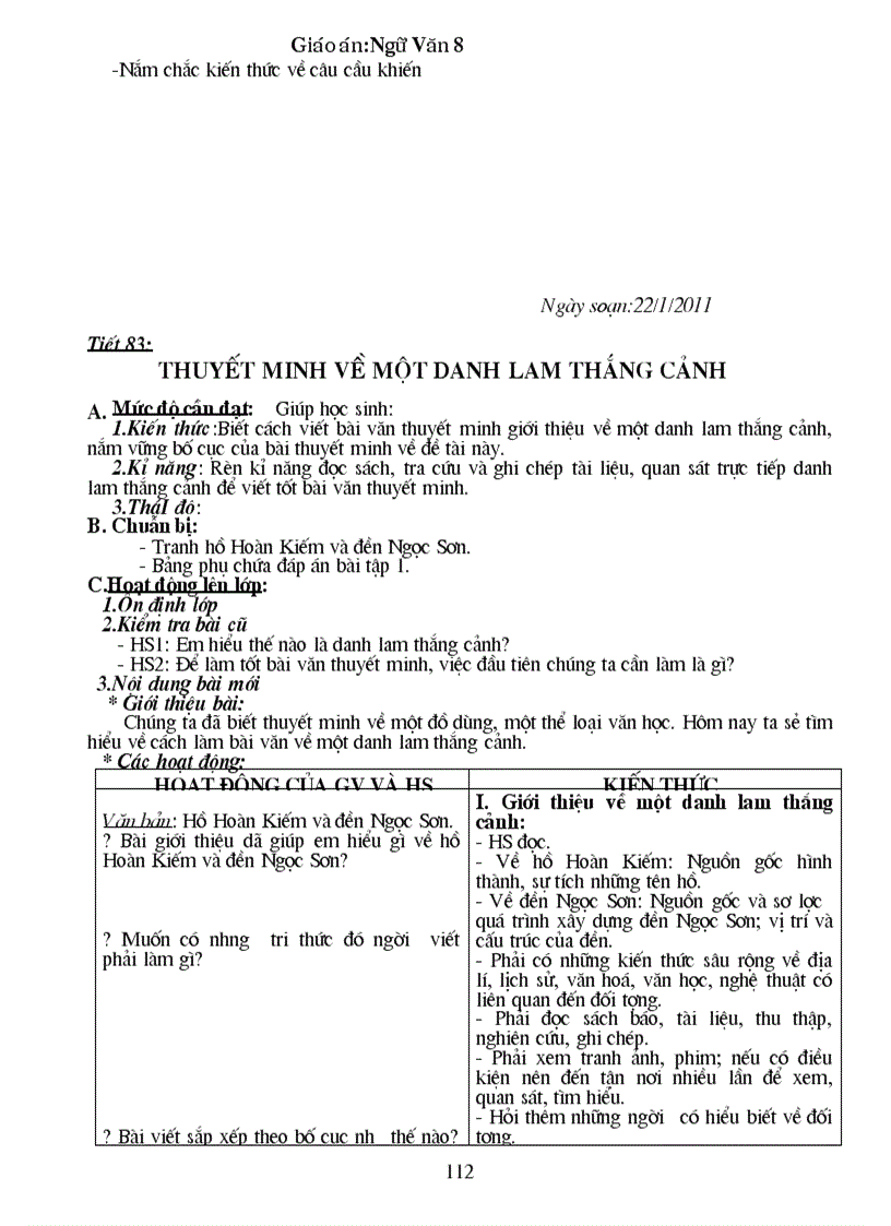 image for page Giao an Van 8 Chuan KT