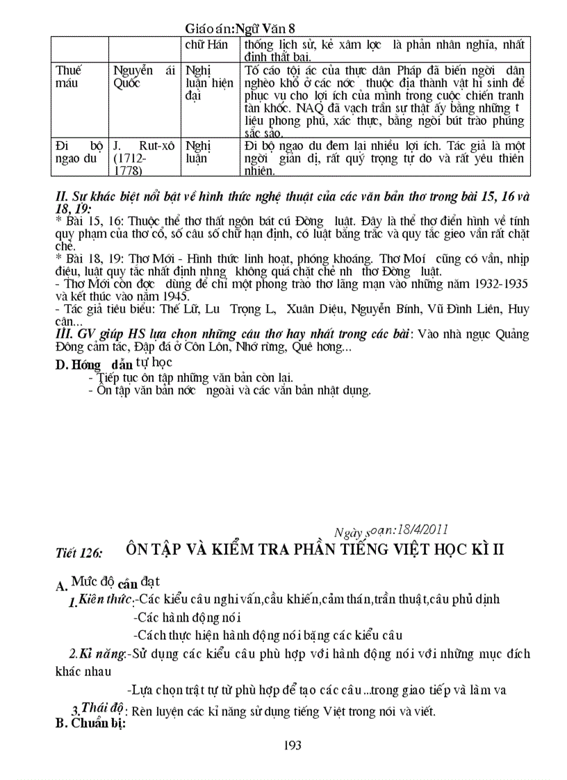 image for page Giao an Van 8 Chuan KT