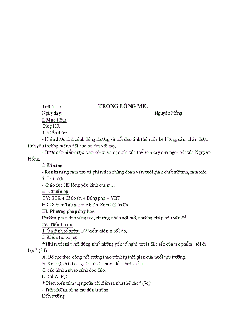 image for page Giáo án Văn 8 Dành cho GV giỏi