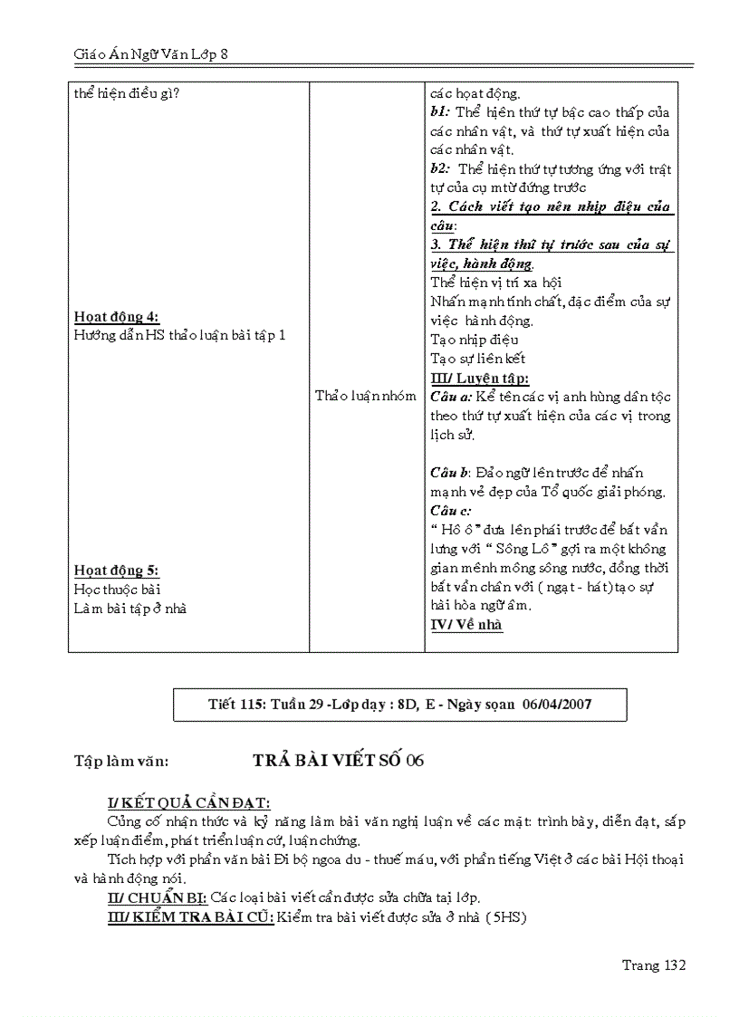 image for page Giáo án văn 8 học kì II