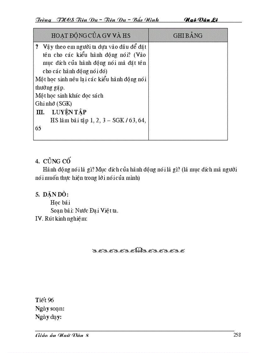 image for page Giáo án văn 8 Kì II Chuẩn