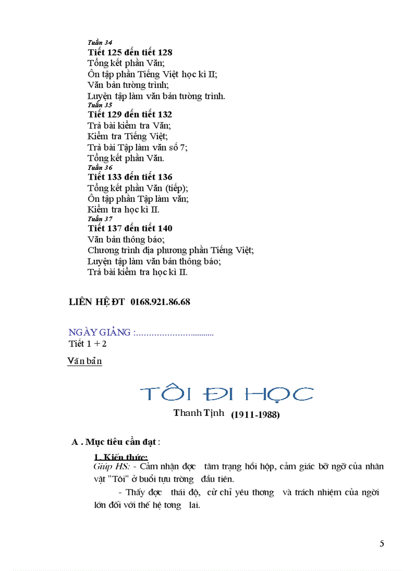 image for page Giáo án văn 8 trọn bộ chuẩn kiến thức kỹ năng