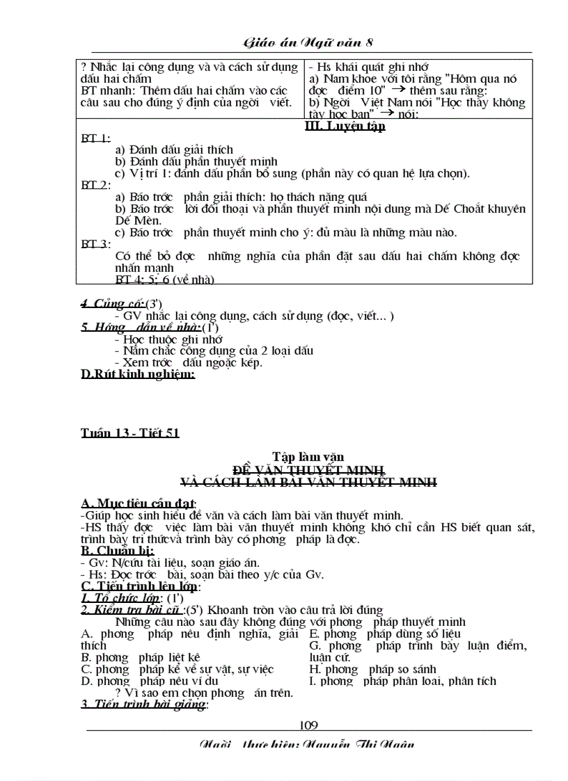 image for page Giáo an văn 8 Tuần 13 19