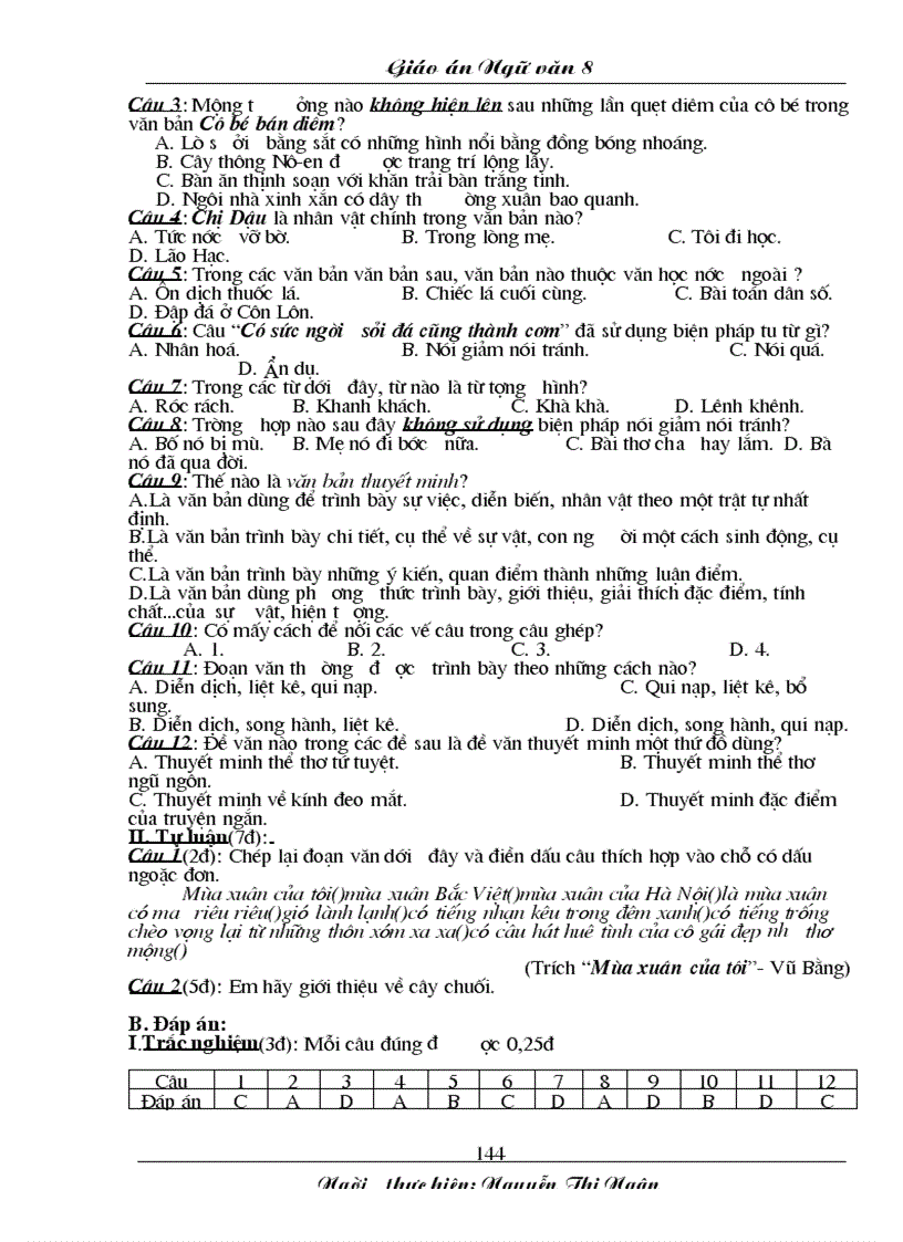 image for page Giáo an văn 8 Tuần 13 19