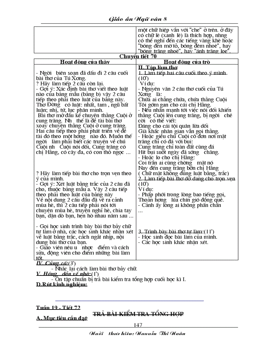 image for page Giáo an văn 8 Tuần 13 19