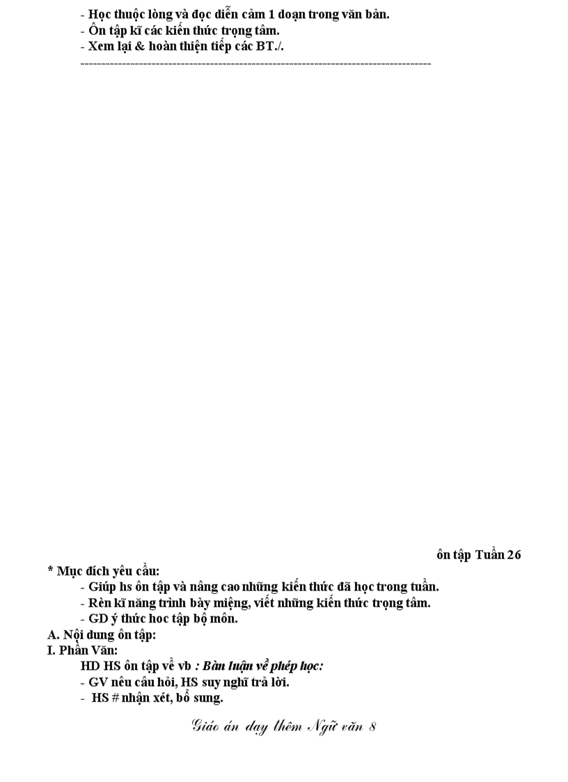 image for page Giáo án văn 8 dạy chiều