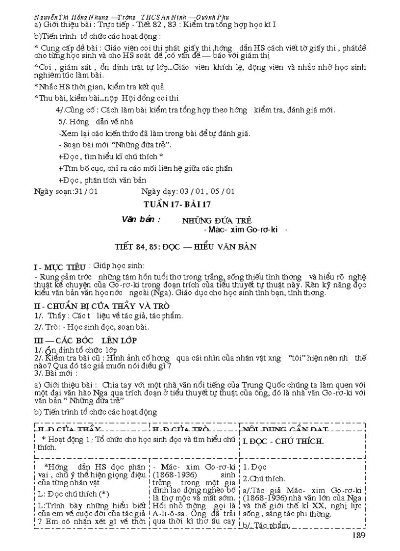 image for page Giao an Van 9 chi tiet