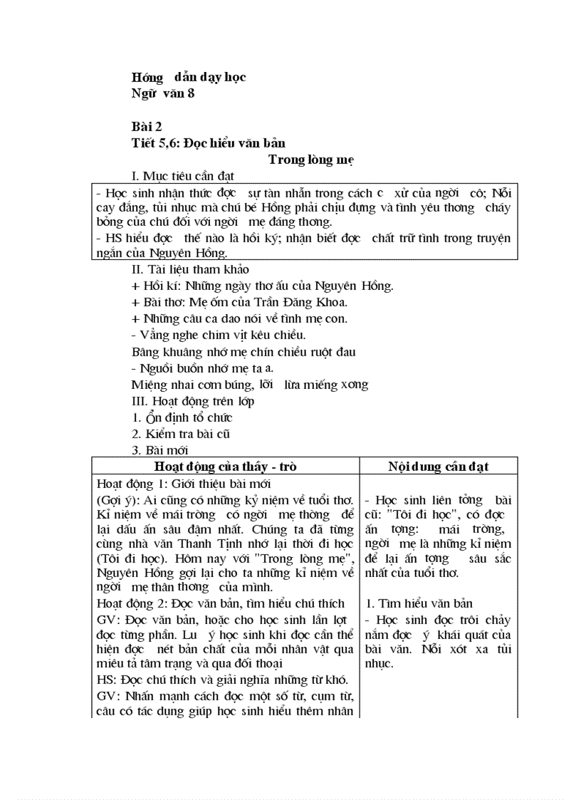 image for page Giới thiệu giáo án ngữ văn 8