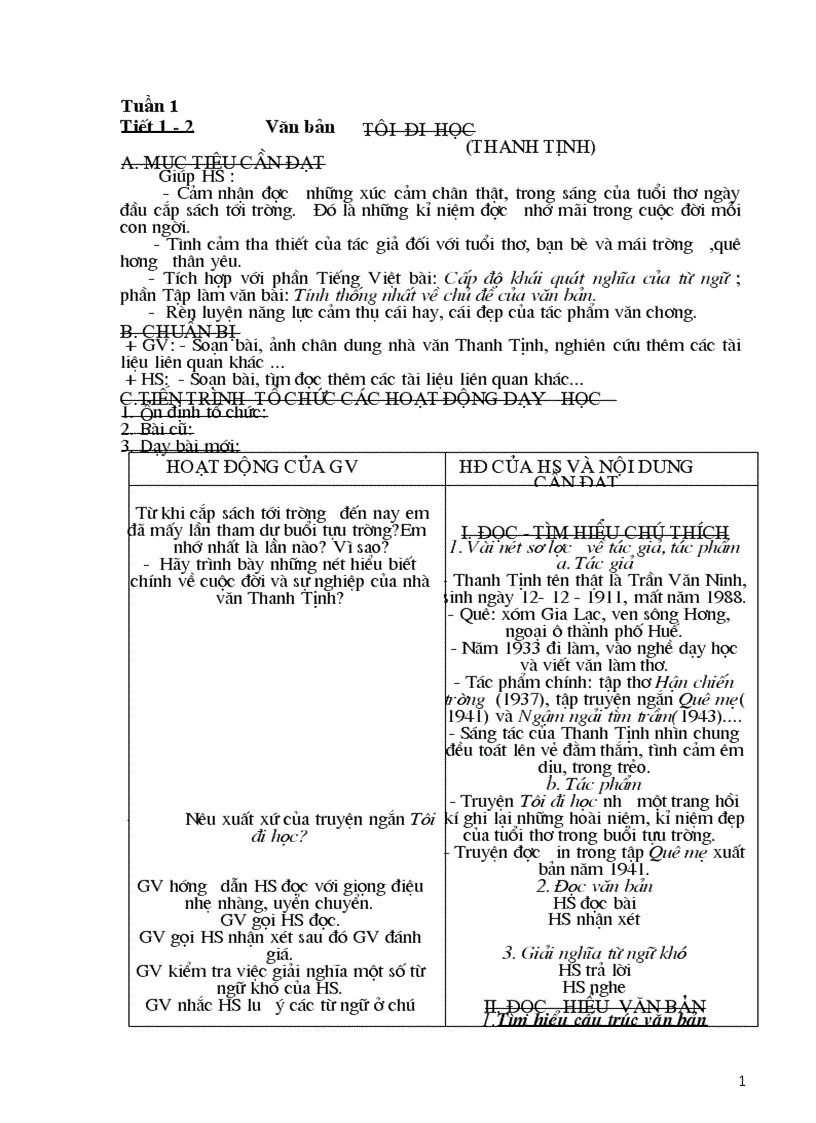 image for page Giáo án ngữ văn 8 hay 1