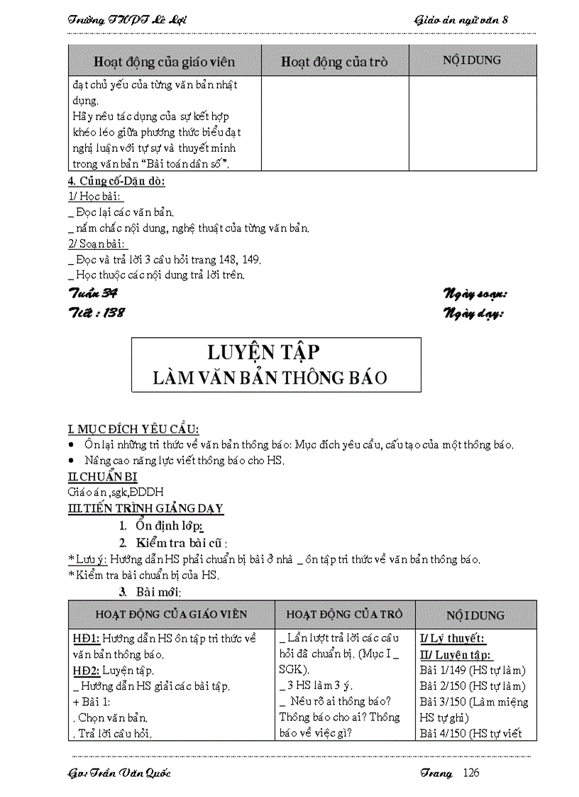 image for page Giáo án ngữ văn 8 HK II 1