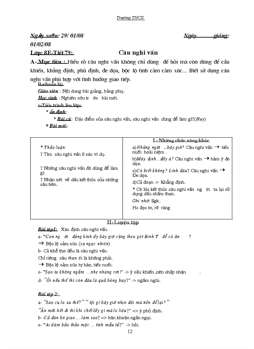 image for page Giáo án ngữ văn 8 HK2 1