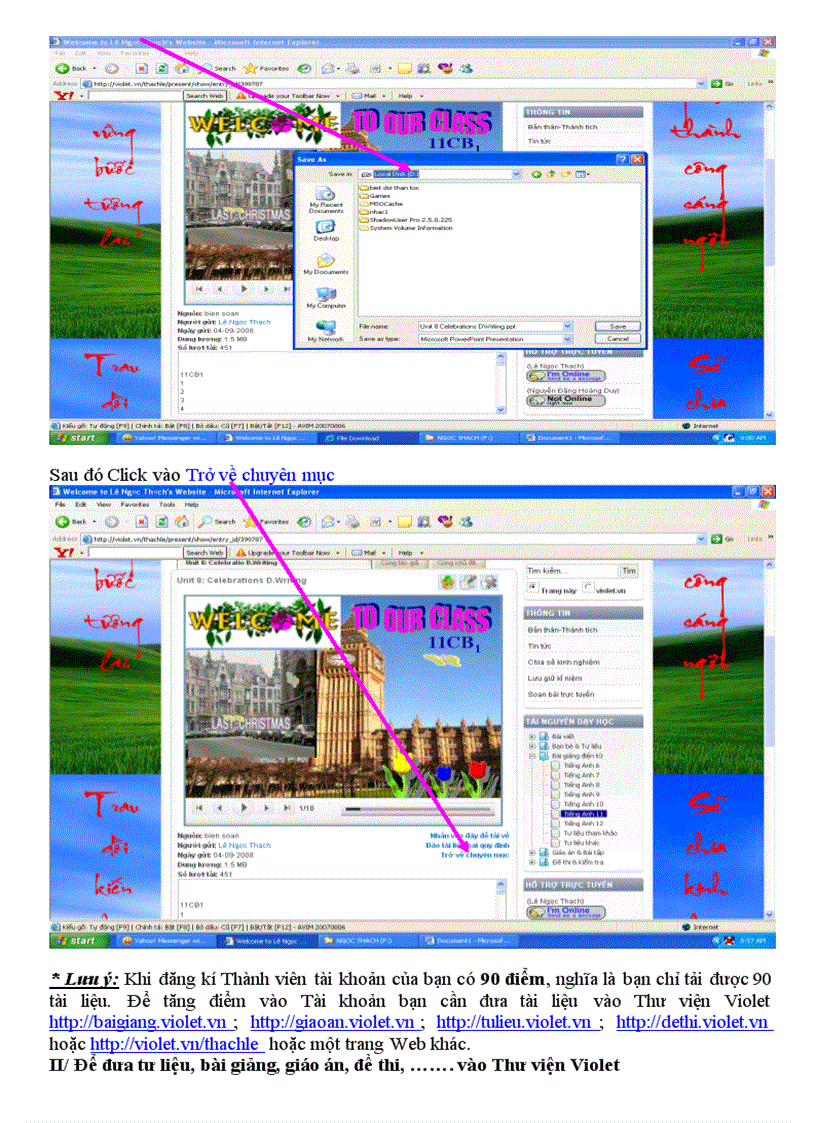 image for page HD cách đưa bài giảng lên thư viện