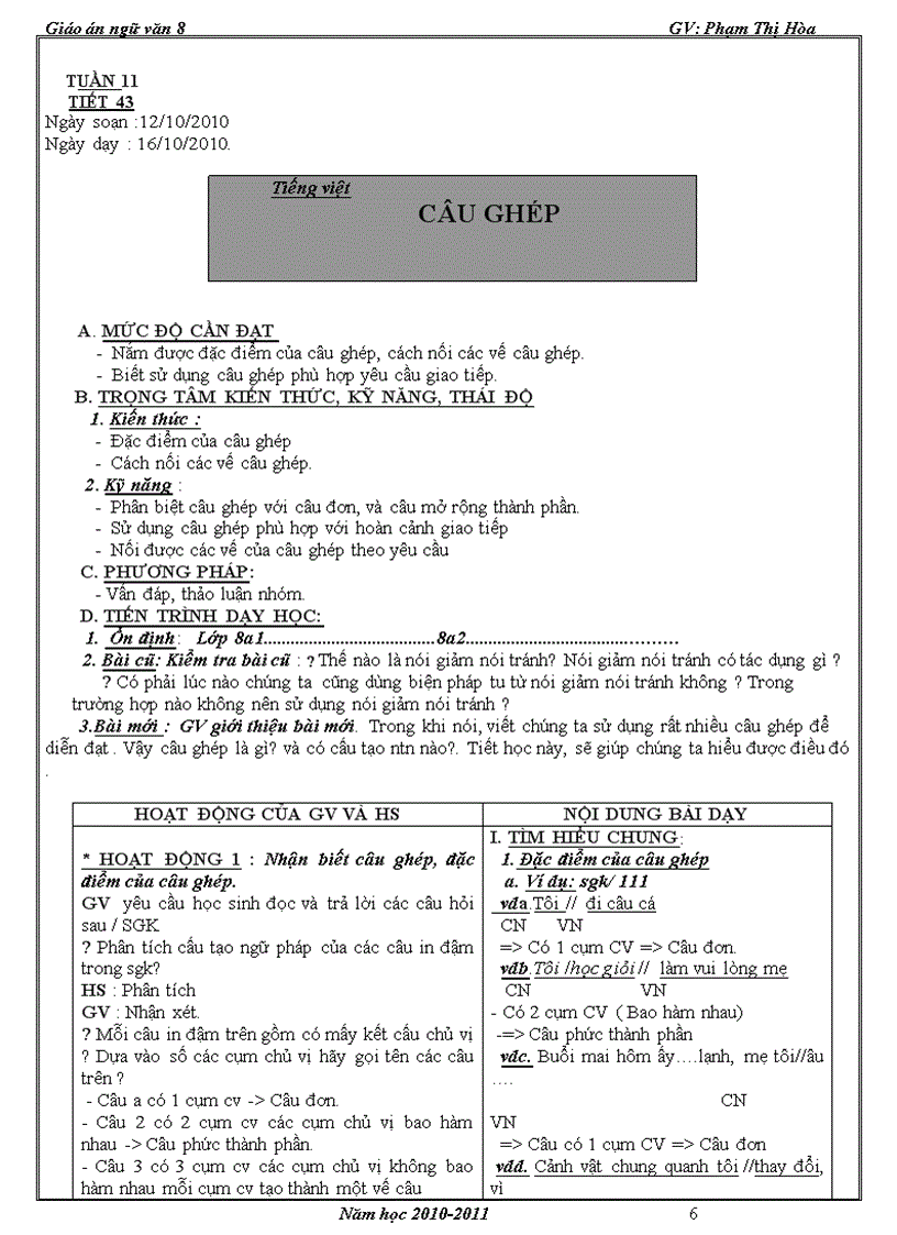 image for page HÒA GA Văn 8 tuần 11