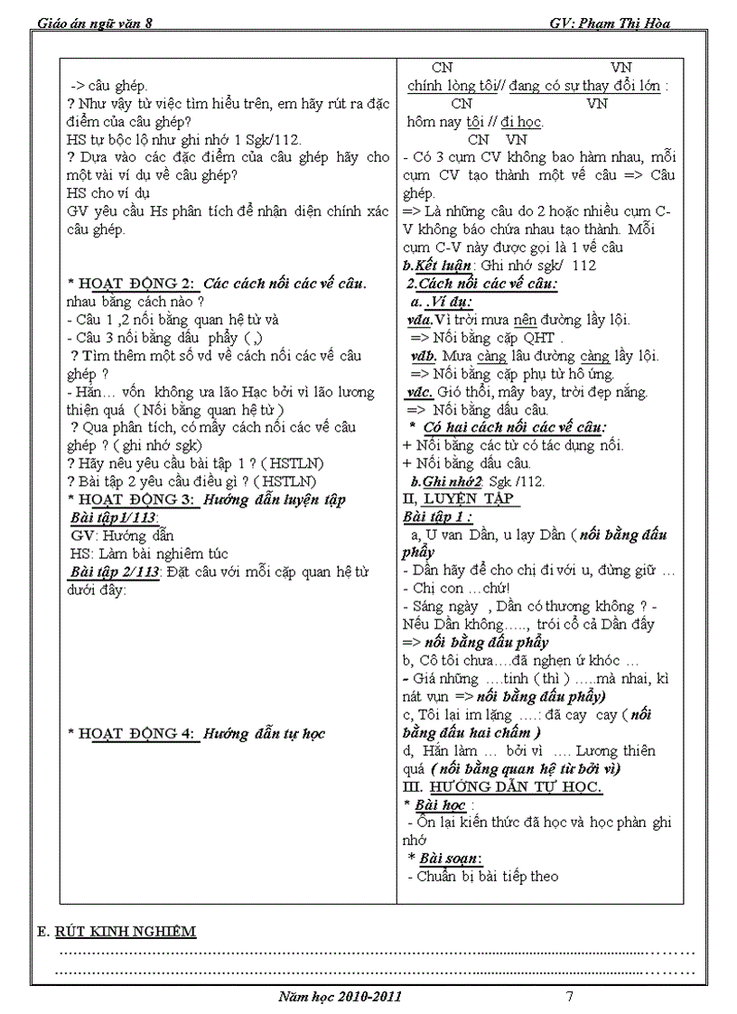 image for page HÒA GA Văn 8 tuần 11