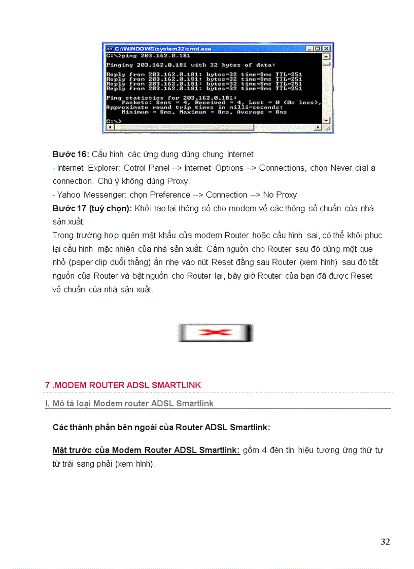 image for page Hướng dẫn cài đặt sử dụng các loại Modem ADSL hiện nay