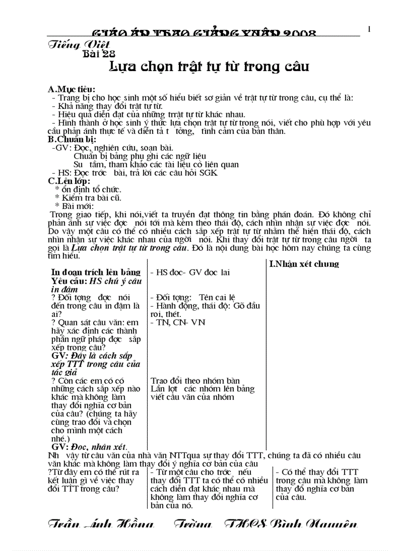 image for page Lua chon trat tu tu trong cau