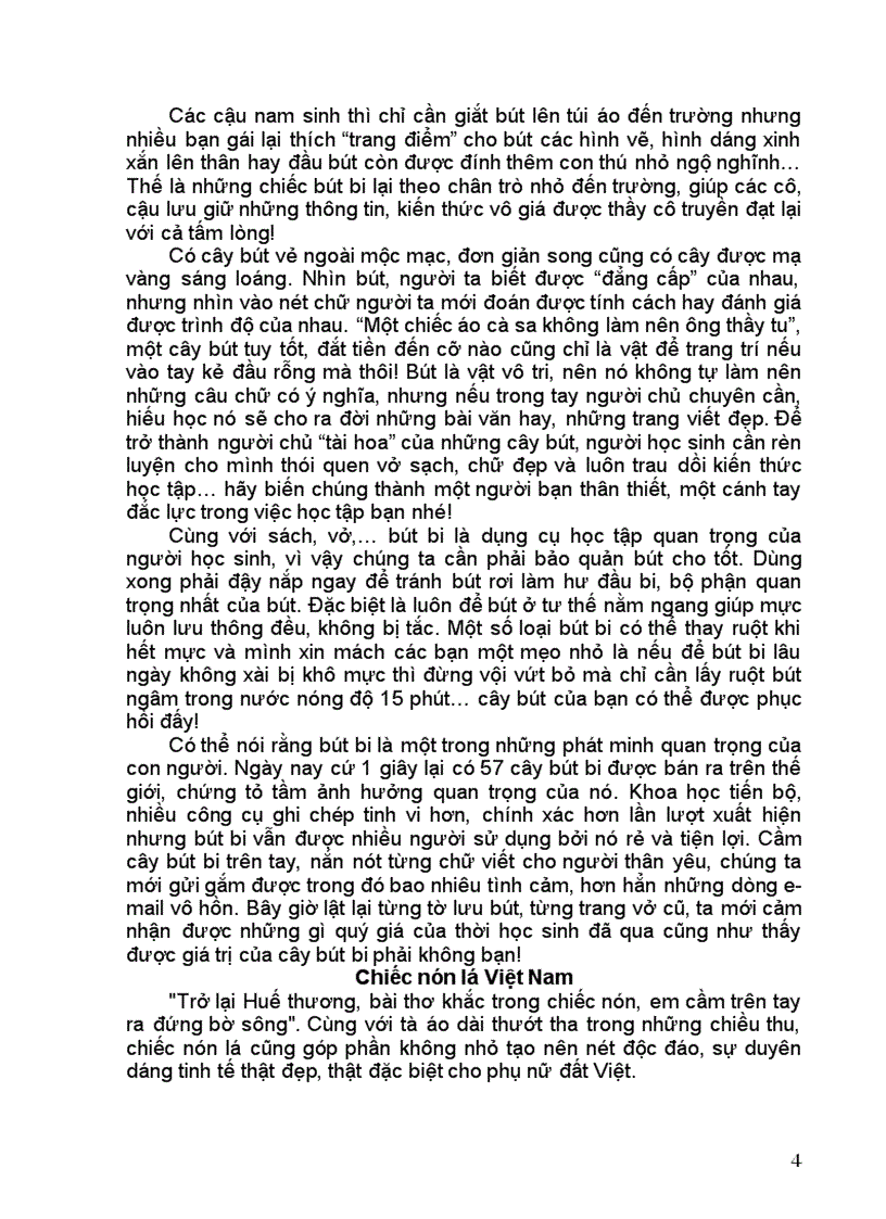 image for page Một số bài văn thuyết minh đã chọn lọc