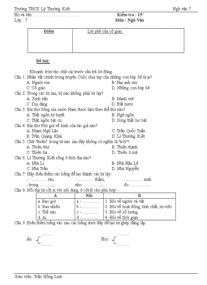 image for page Ngữ văn 7 tuần 5
