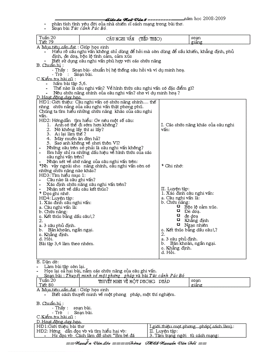 image for page Ngữ văn 8 HK I