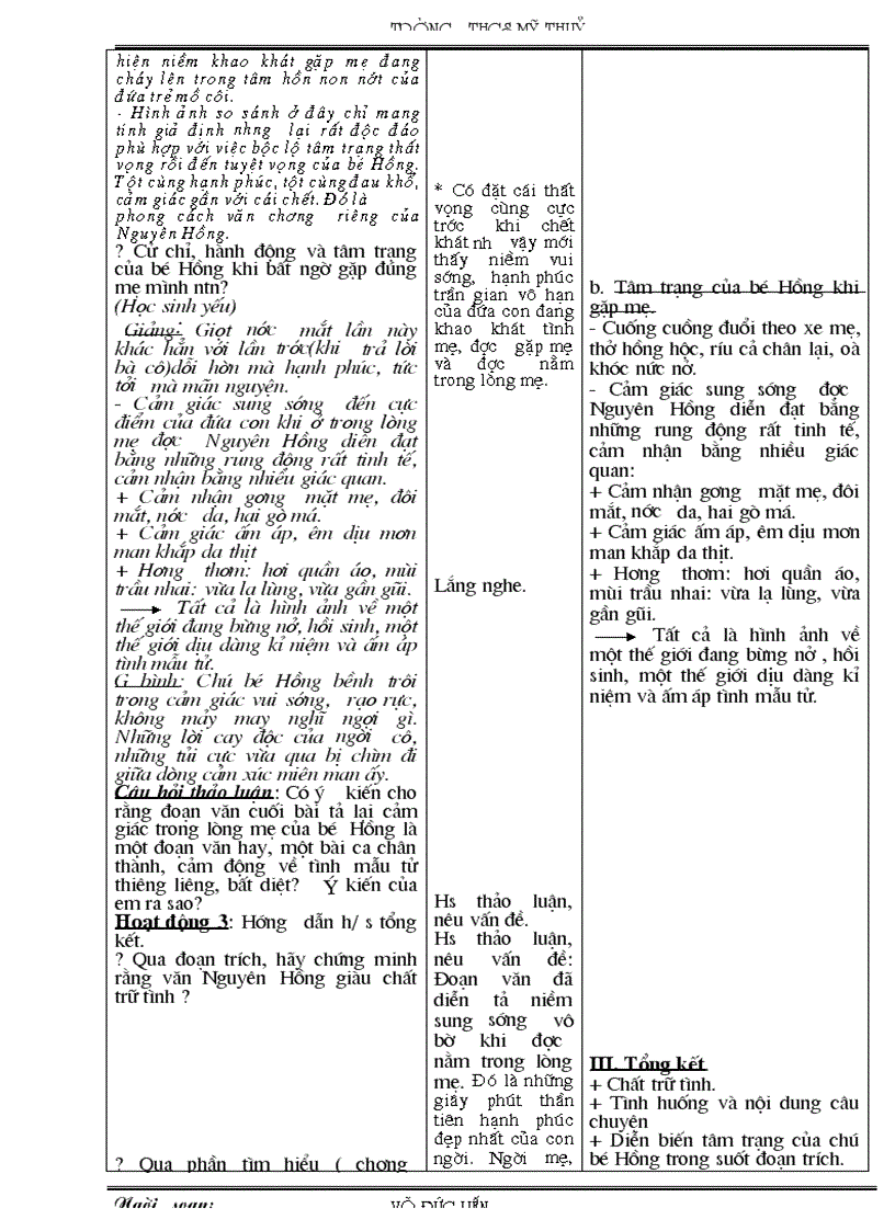 image for page Ngữ văn 8 Học kì I 3 cột chuẩn