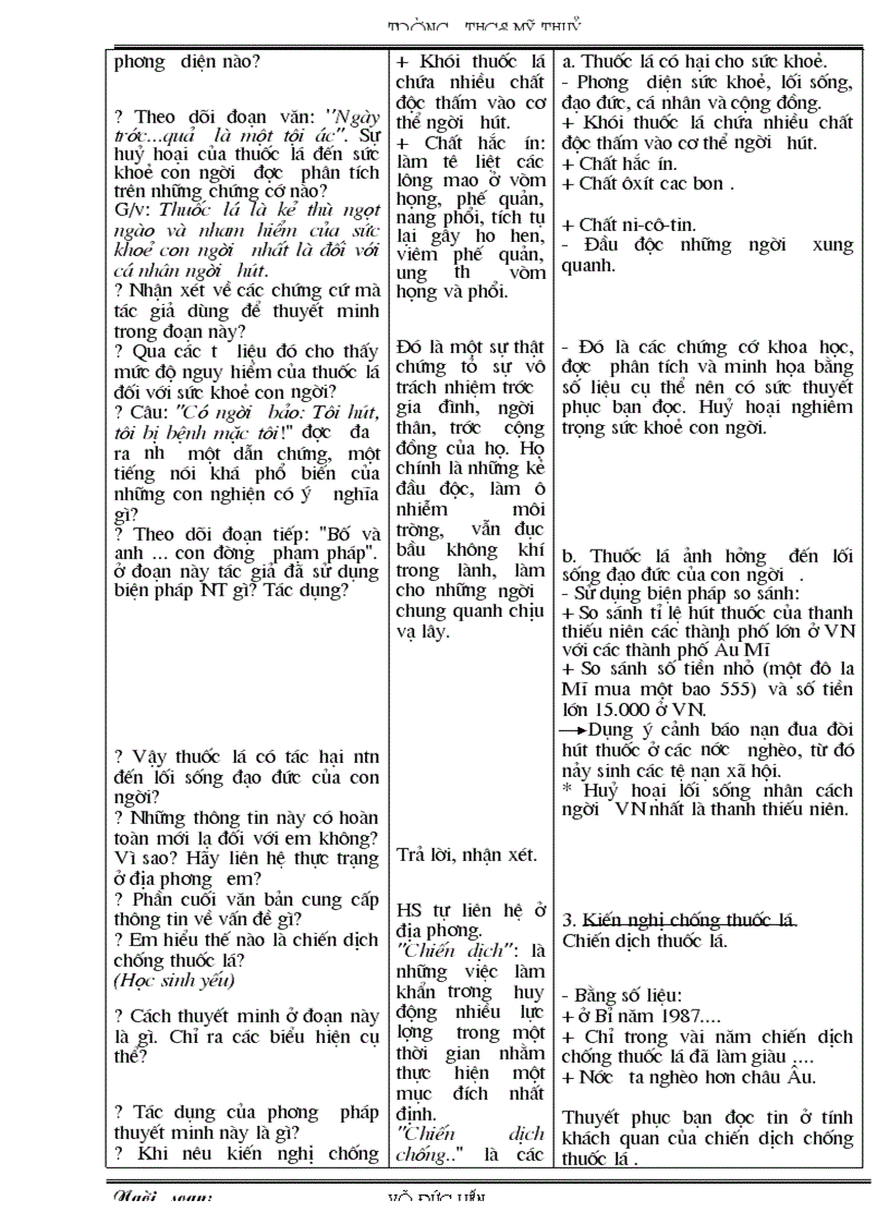 image for page Ngữ văn 8 Học kì I 3 cột chuẩn