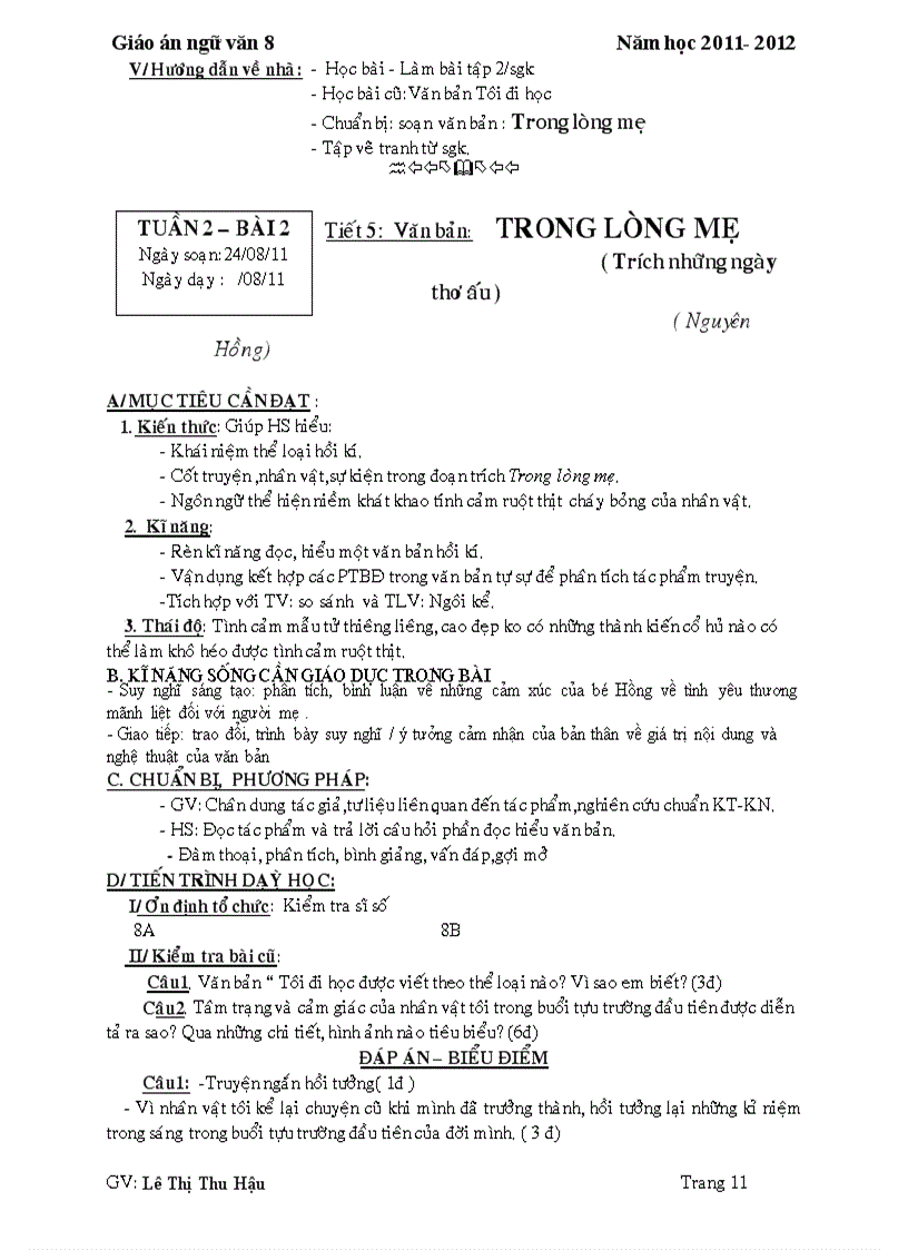 image for page Ngữ văn 8 kì 1